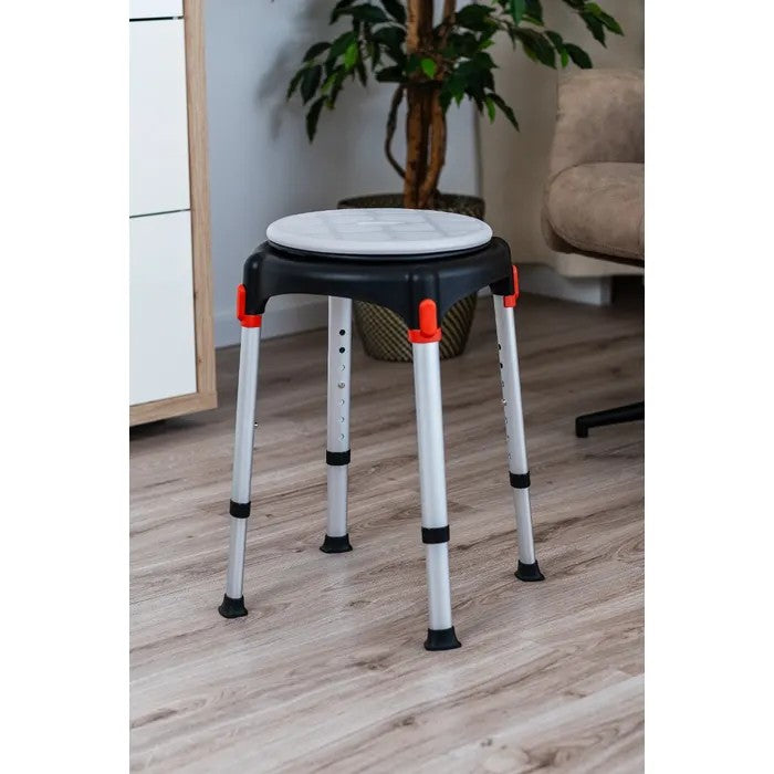 King Rotating Round Stool with Tray, Adjustable Height