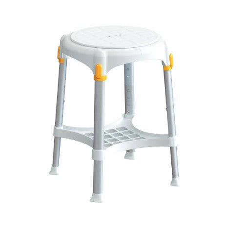 King Rotating Round Stool with Tray, Adjustable Height